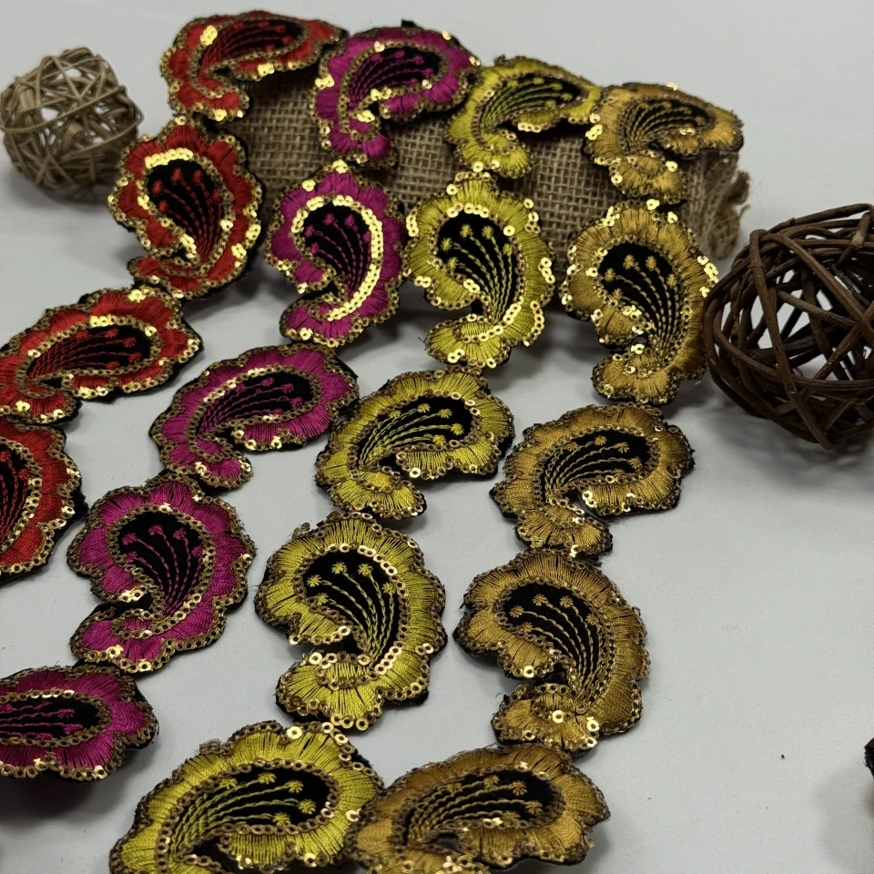 Тасьма клейова люрекс 7107 (4.8 м), червоний