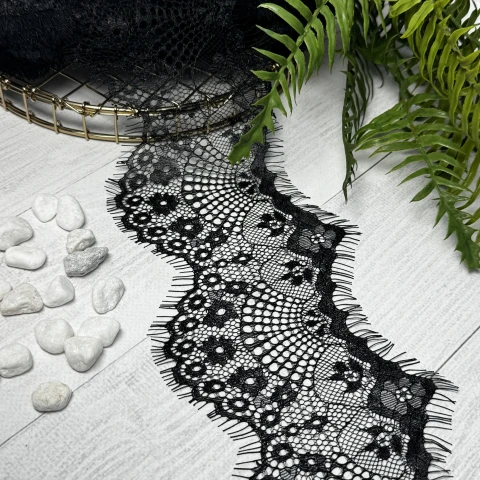 Мереживо французьке 928 см. (10*3) / 13,5 см, чорний