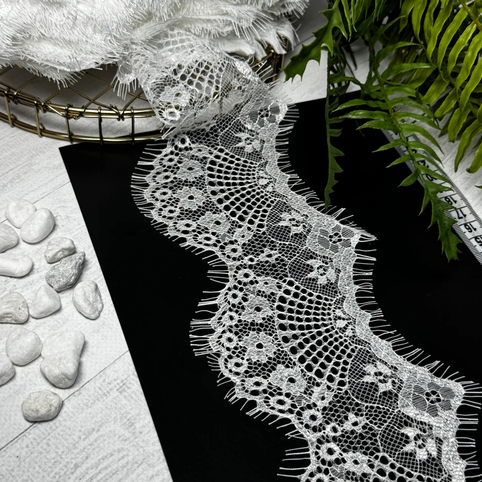 Мереживо французьке 928 см. (10*3) / 13,5 см, теплий білий