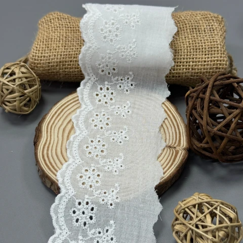 Мереживо прошва  8080 7 см.(150 ярдів/137,16 м.), Білий