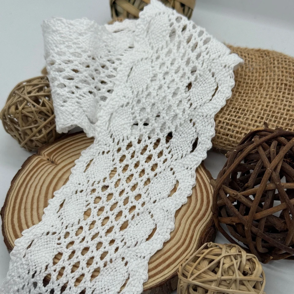 Мереживо макраме 5302 7 см.(50 ярдів/45,7 м.), білий