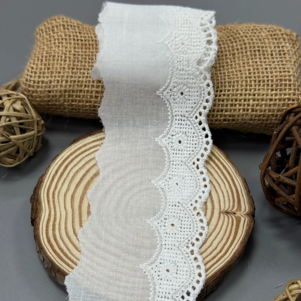 Мереживо прошва 7100 6,5 см.(30 ярдів/27,4 м.), Білий