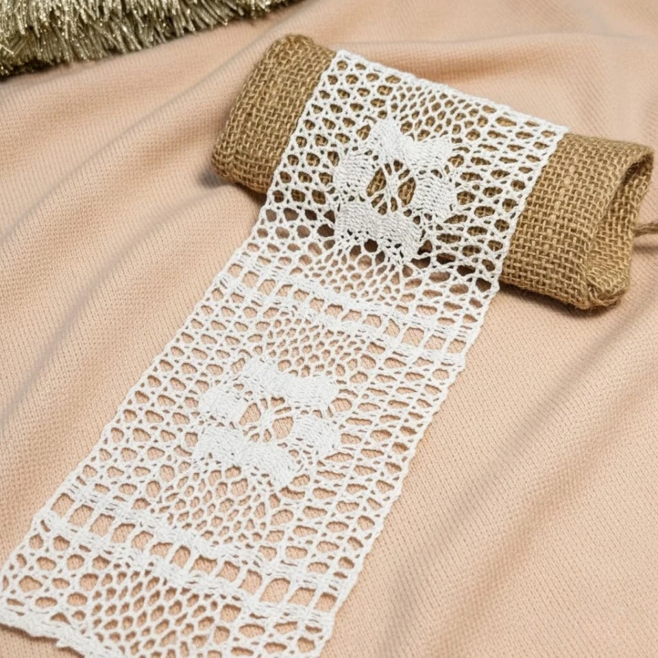 Мереживо макраме 8440 8 см (50 ярдів/45,7 м.), білий