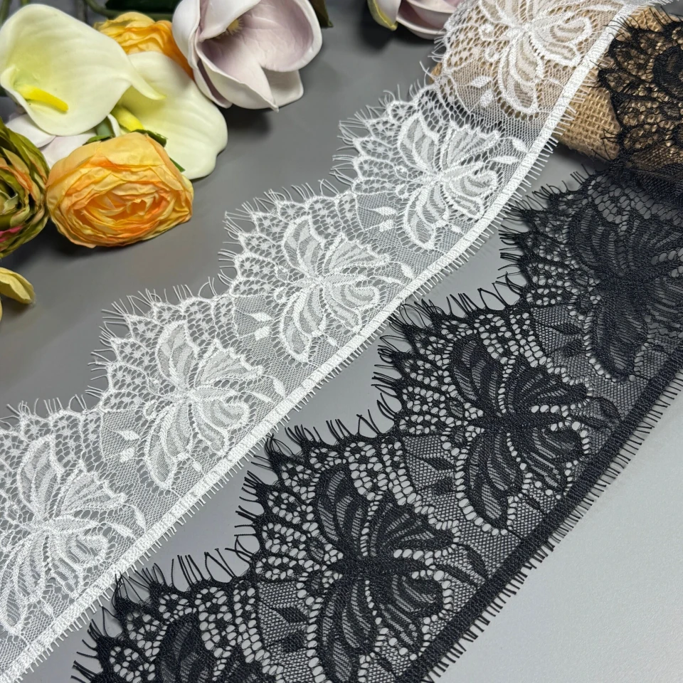 Мереживо французьке J73101 12 см. (10*3 м.), чорний