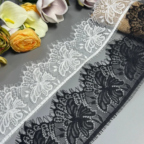 Мереживо французьке J73101 12 см. (10*3 м.), чорний