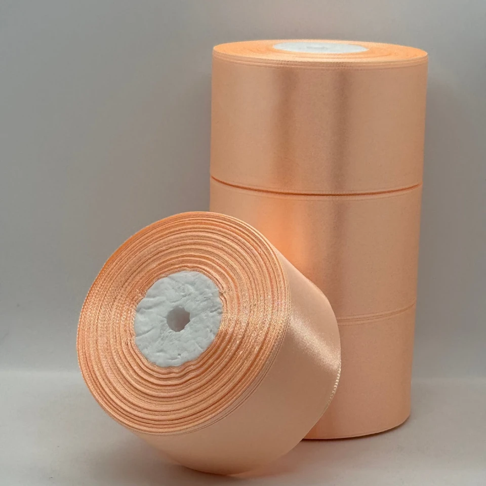 Стрічка атласна 5 см (4*36 ярдів), 07 крем