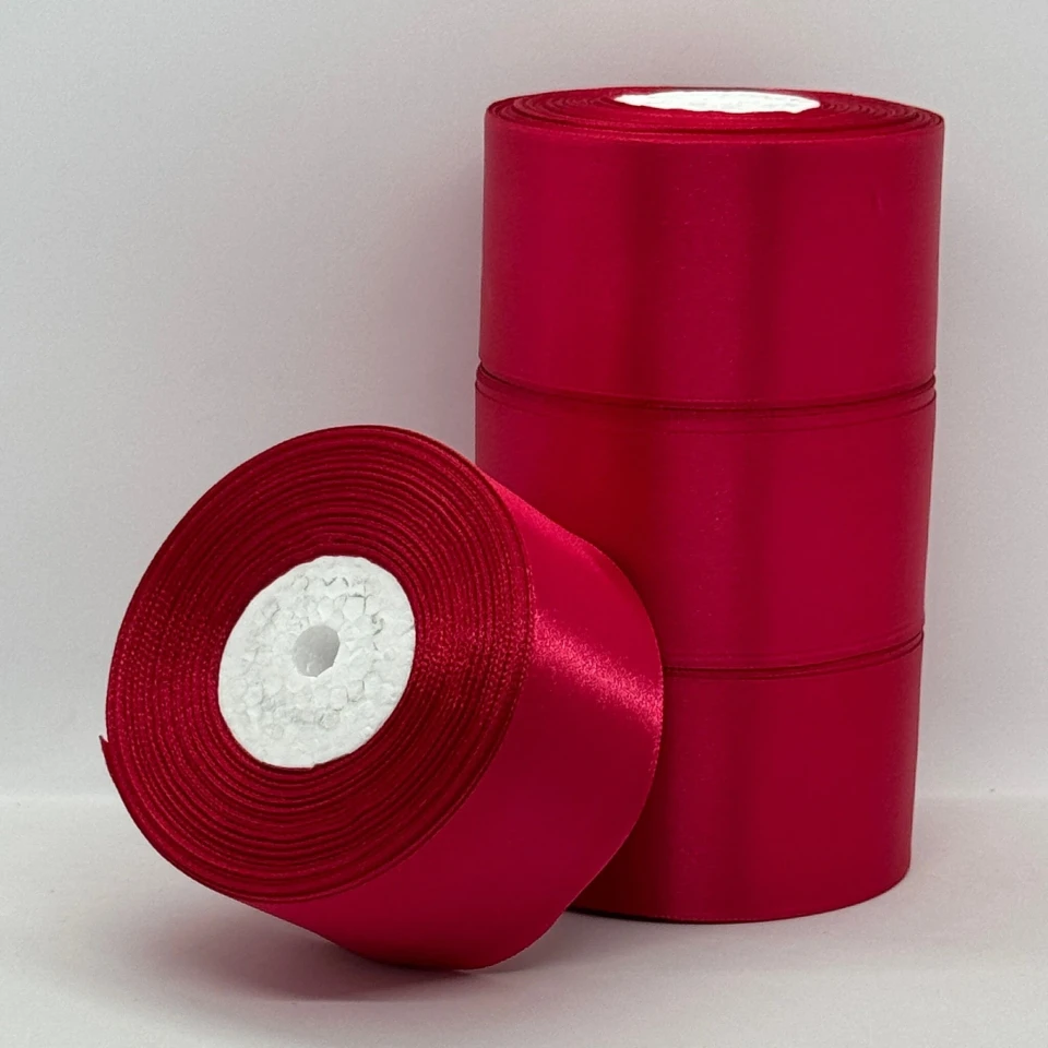 Стрічка атласна 5 см (4*36 ярдів), 72 світлий бордовий