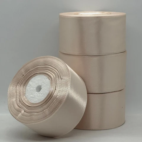 Стрічка атласна 5 см (4*36 ярдів), 172 м'який бежевий