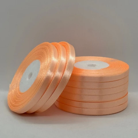 Стрічка атласна 0.6 см (10*36 ярдів), 07 крем