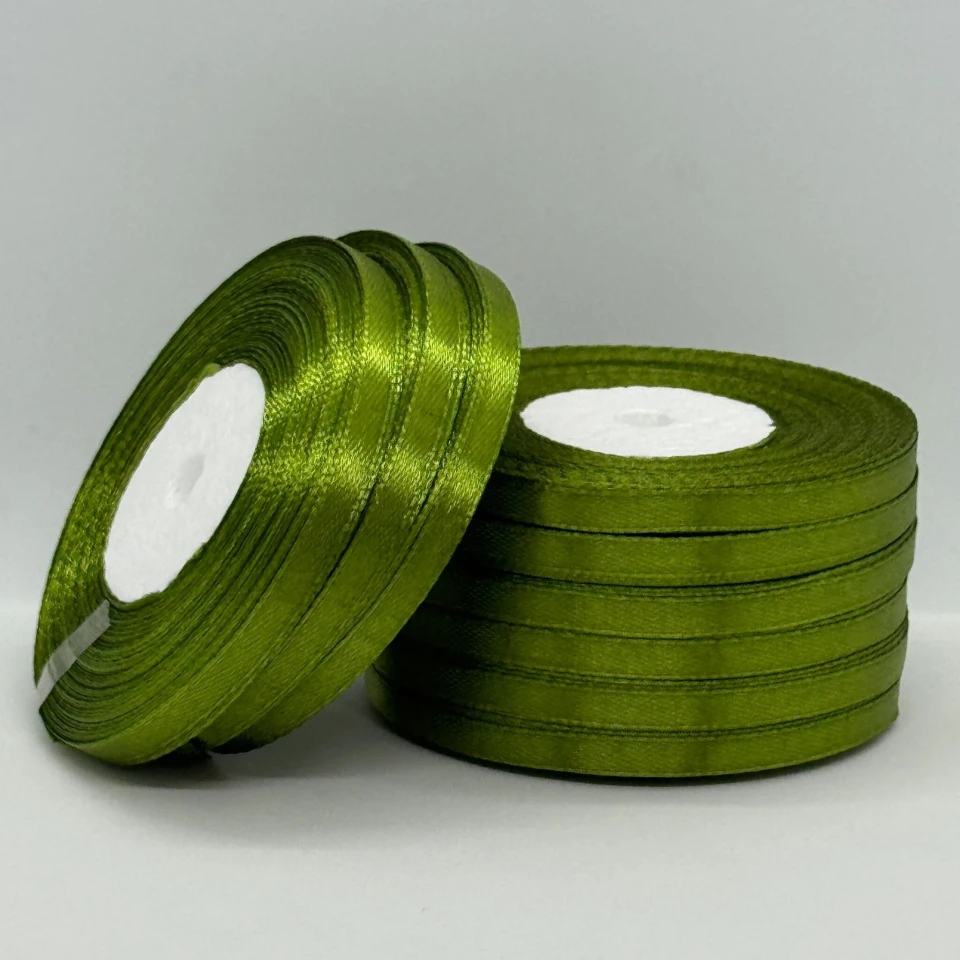 Стрічка атласна 0.6 см (10*36 ярдів), 108 оливковий