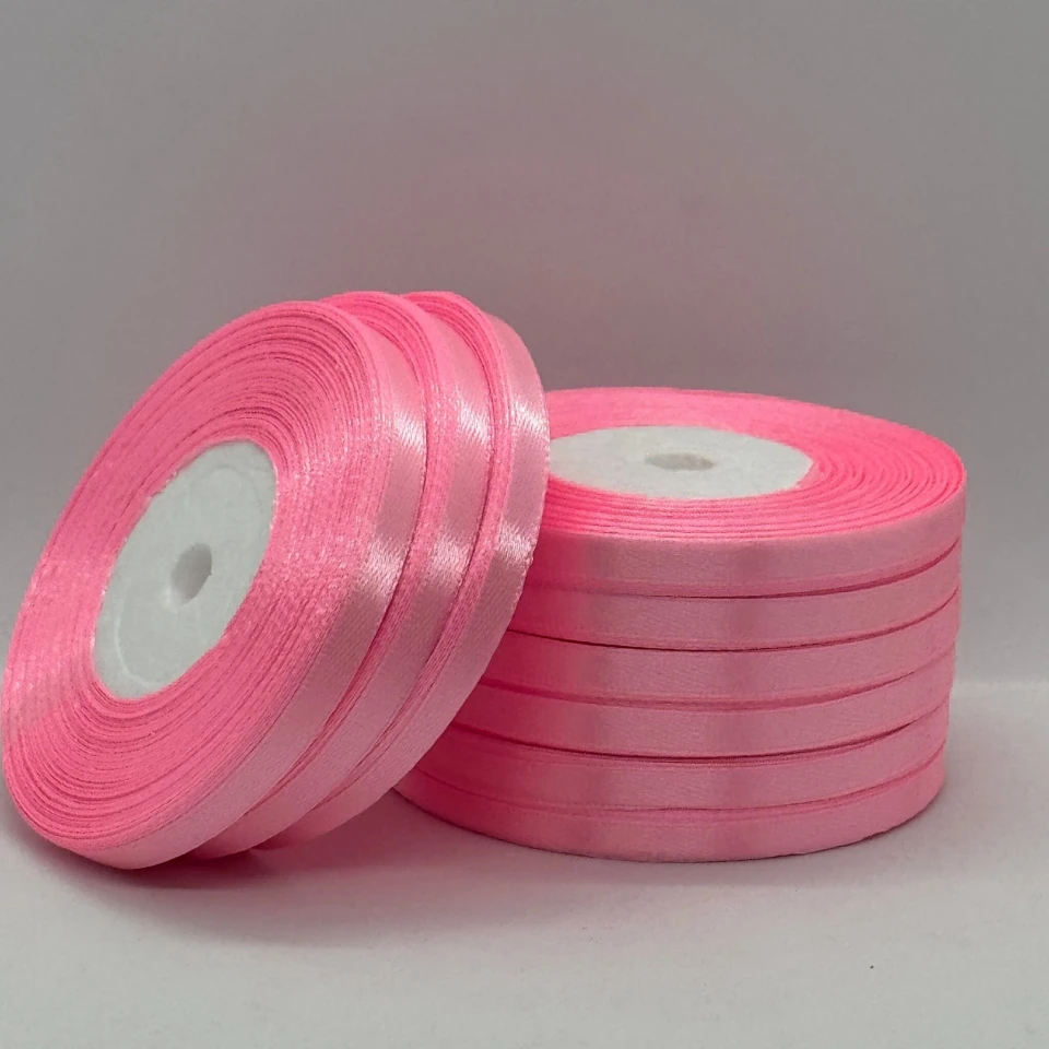 Стрічка атласна 0.6 см (10*36 ярдів), 147 китайський рожевий
