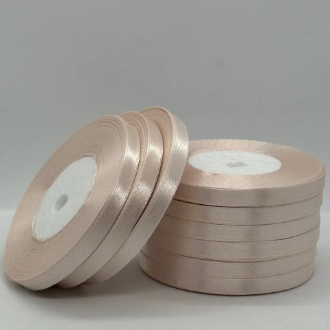Стрічка атласна 0.6 см (10*36 ярдів), 172 м'який бежевий