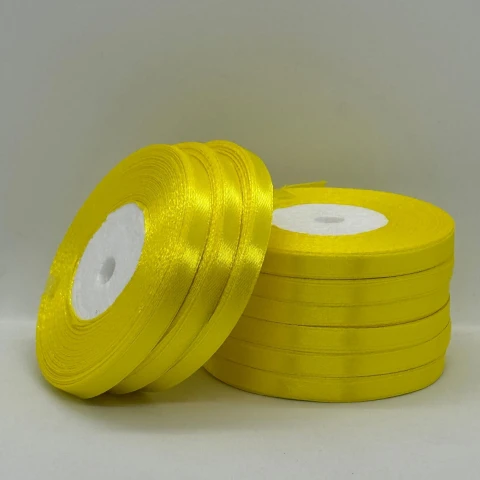 Стрічка атласна 0.6 см (10*36 ярдів), 189 лимонний