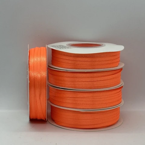 Стрічка атласна 0.3 см (5*100 ярдів), 144 помаранчевий