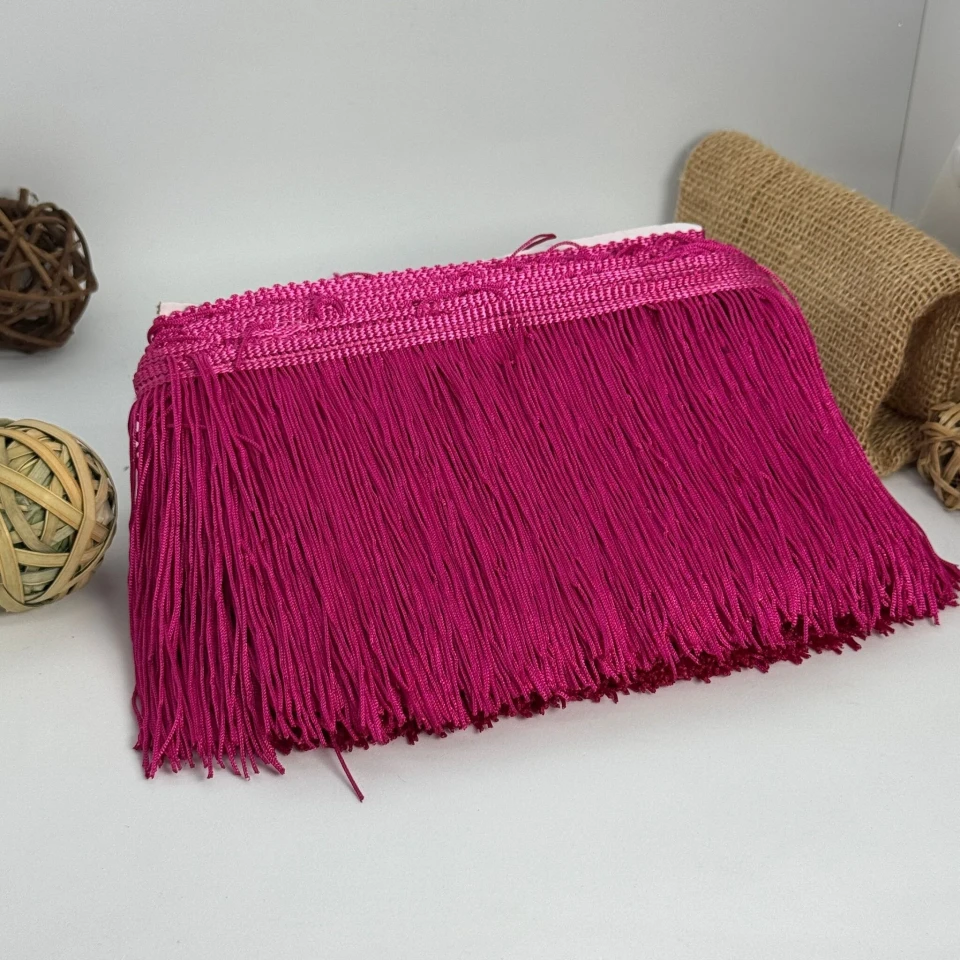 Бахрома танцювальна локшина 15 см (10 ярдів/9,14 м.), 25 малиновий