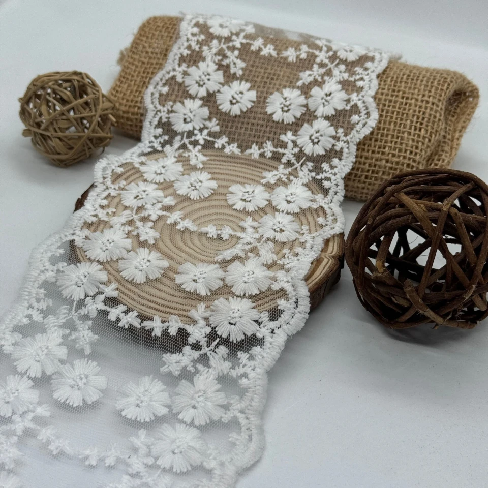 Мереживо органза 9026 11,5 см (30 ярдів/27 м.), білий