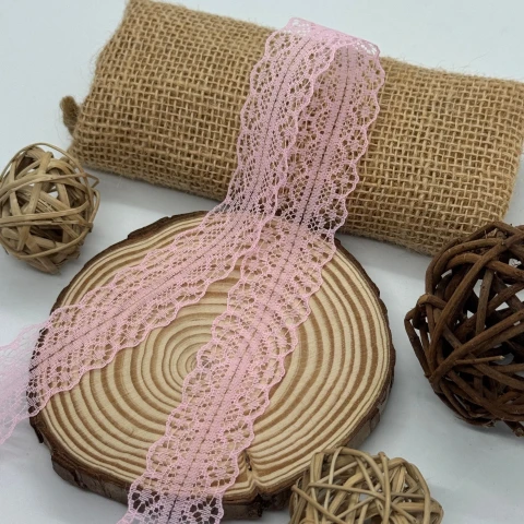 Мереживо не еластичне 1658-2 2.8см (400 ярдів/364 м.), 5 рожевий