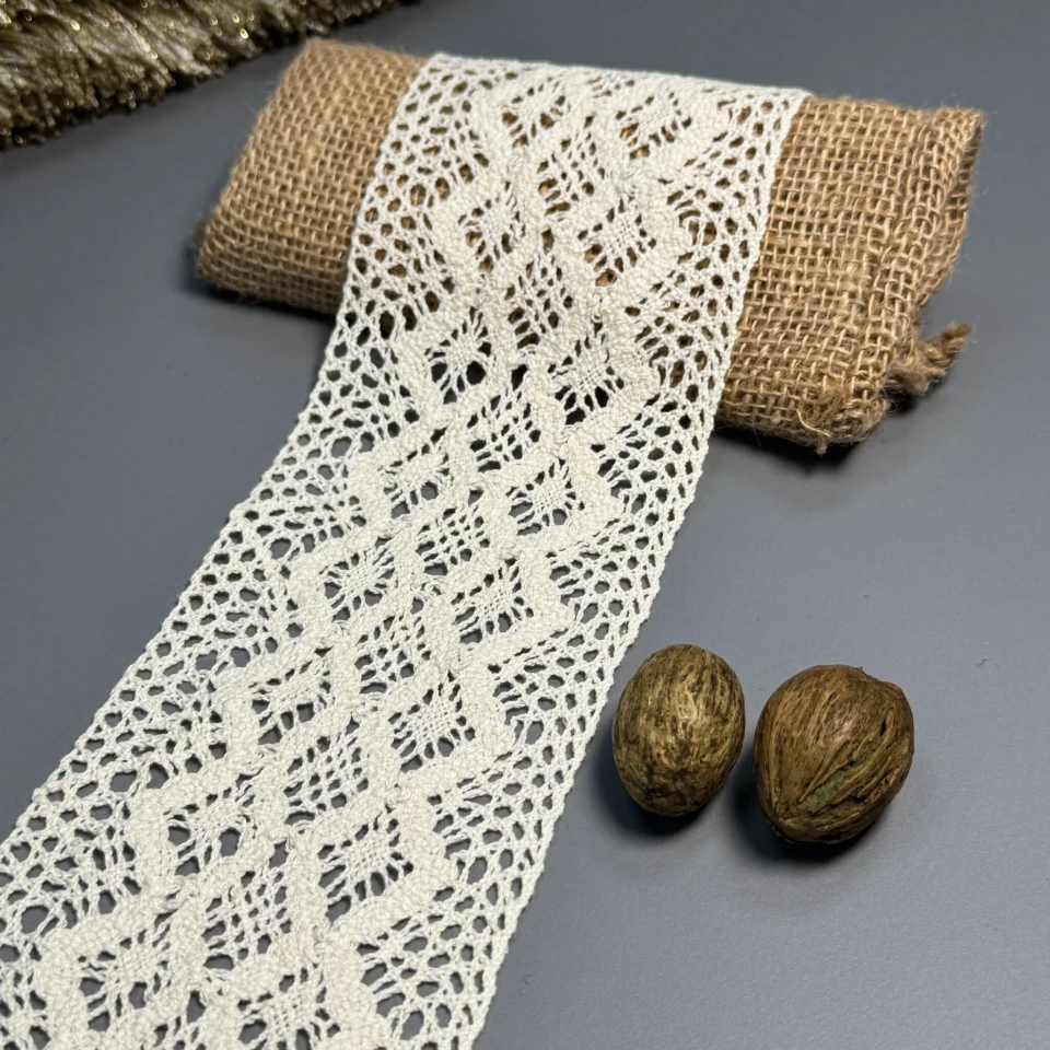 Мереживо макраме 7979 9.5 см(50 ярдів/45,7 м.), бежевий