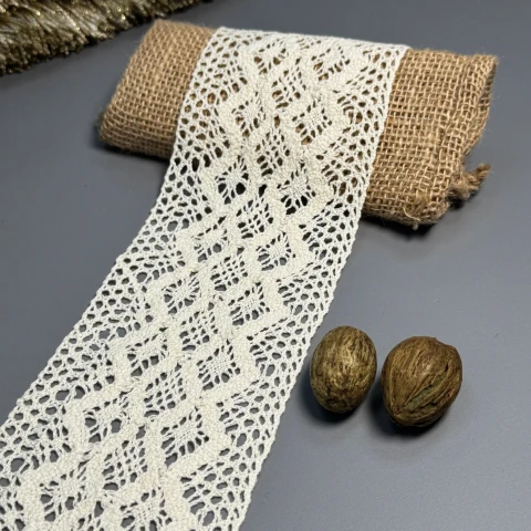 Мереживо макраме 7979 9.5 см(50 ярдів/45,7 м.), бежевий