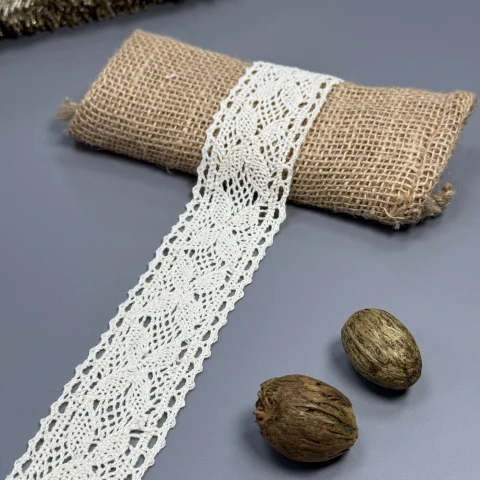 Мереживо макраме 6284 4 см (100 ярдів/91,4 м.), бежевий