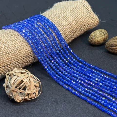 Хрусталь на нитці 4 мм (10*113 шт.), М152 блакитний