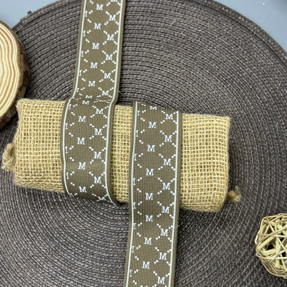 Лампас трикотажний D#7 M 4 см (50 м) , C:2 темно бежевий