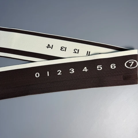 Пояс трикотажний довяз D#2 цифри (8.5см*90 см), темний коричневий