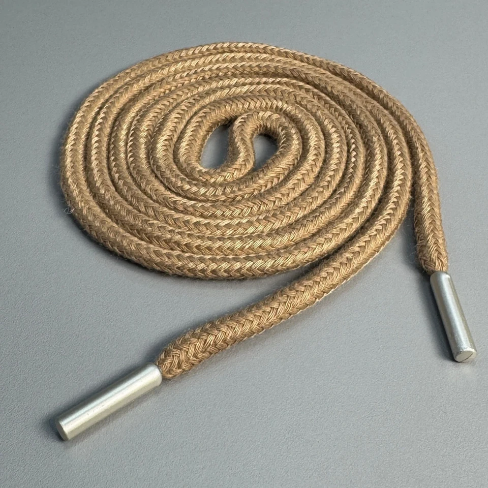 Шнурок в штани круглий (140 см), темно бежевий