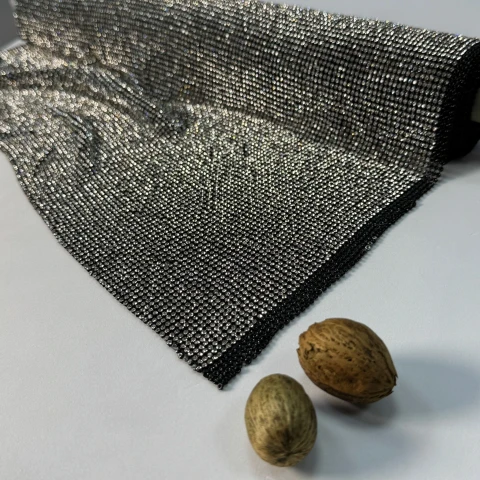 Стрази полотно пришив (36*120 см), чорний+білий BLACK+WHITE