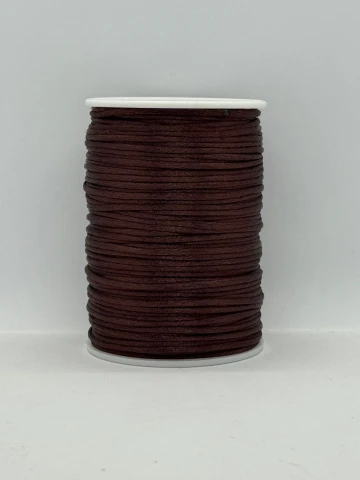 Шнур атласний корсетний 2.3 мм (100 ярдів/91,44 м.), 7 темний коричневий