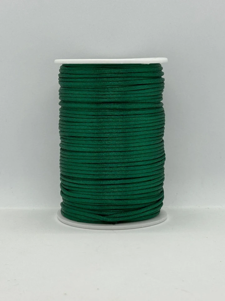 Шнур атласний корсетний 2.3 мм (100 ярдів/91,44 м.), 50 зелений гай
