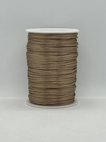 Шнур атласний корсетний 2.3 мм (100 ярдів/91,44 м.), 117 темний бежевий