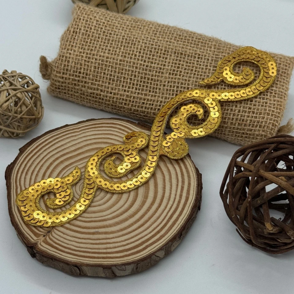 Аплікація клейова люрекс 8685 (20 шт.), золото