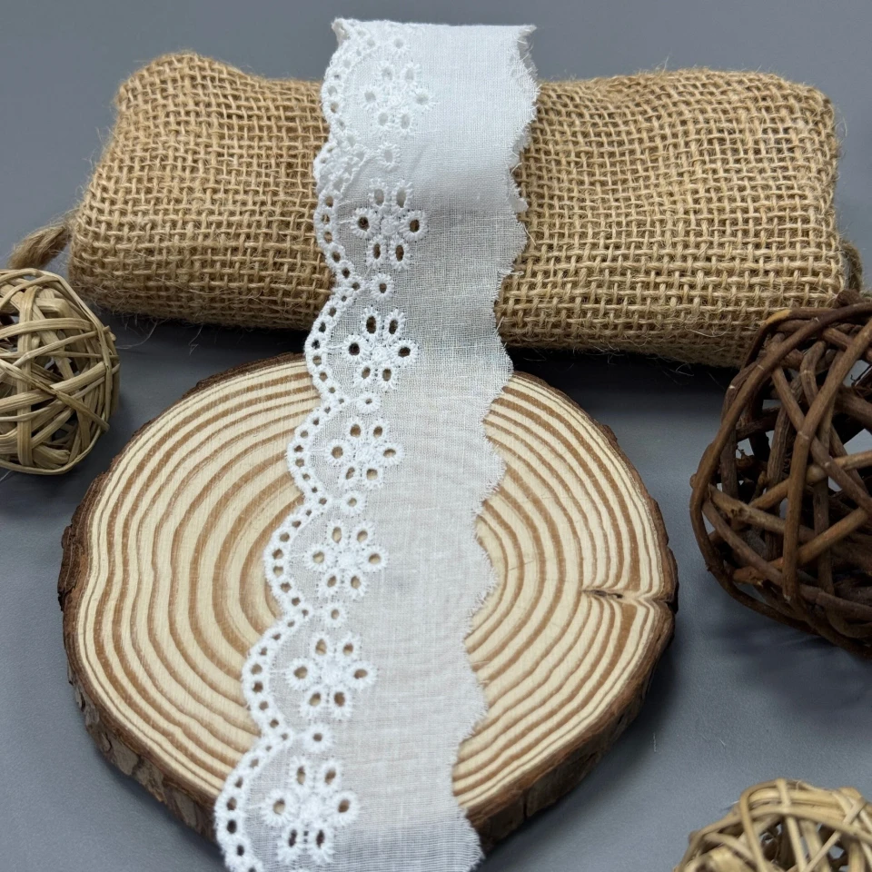 Мереживо прошва 7060 4 см.(30 ярдів/27,4 м.), Білий