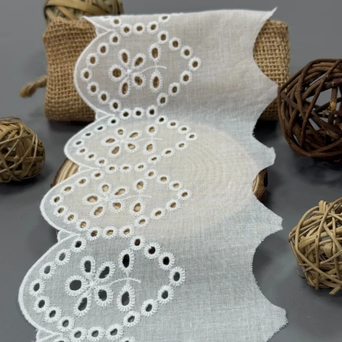 Мереживо прошва 8150 13 см.(15 ярдів/13,7 м.), Білий