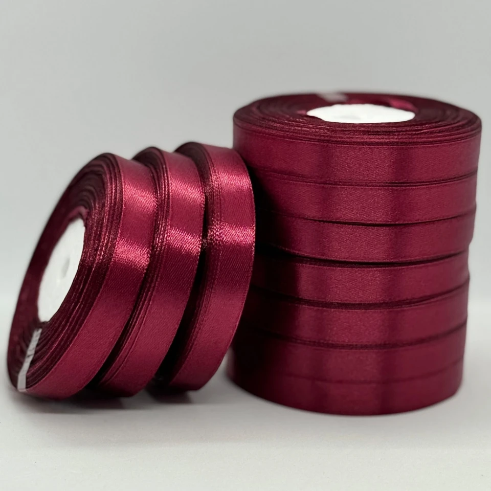 Стрічка атласна 1.2 см (10*36 ярдів), 165 сангрія