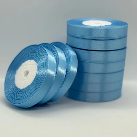 Стрічка атласна 1.2 см (10*36 ярдів), 187 блакитний