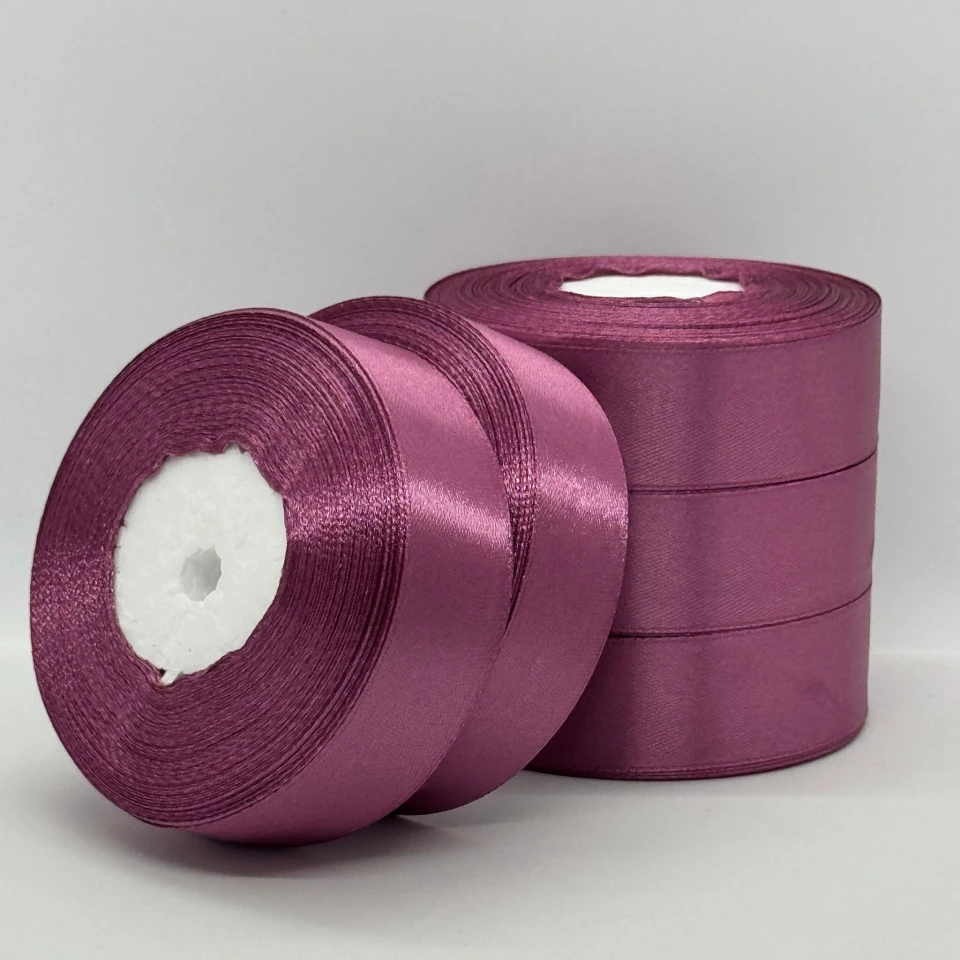 Стрічка атласна 2.5 см (5*36 ярдів), 171 сливовий