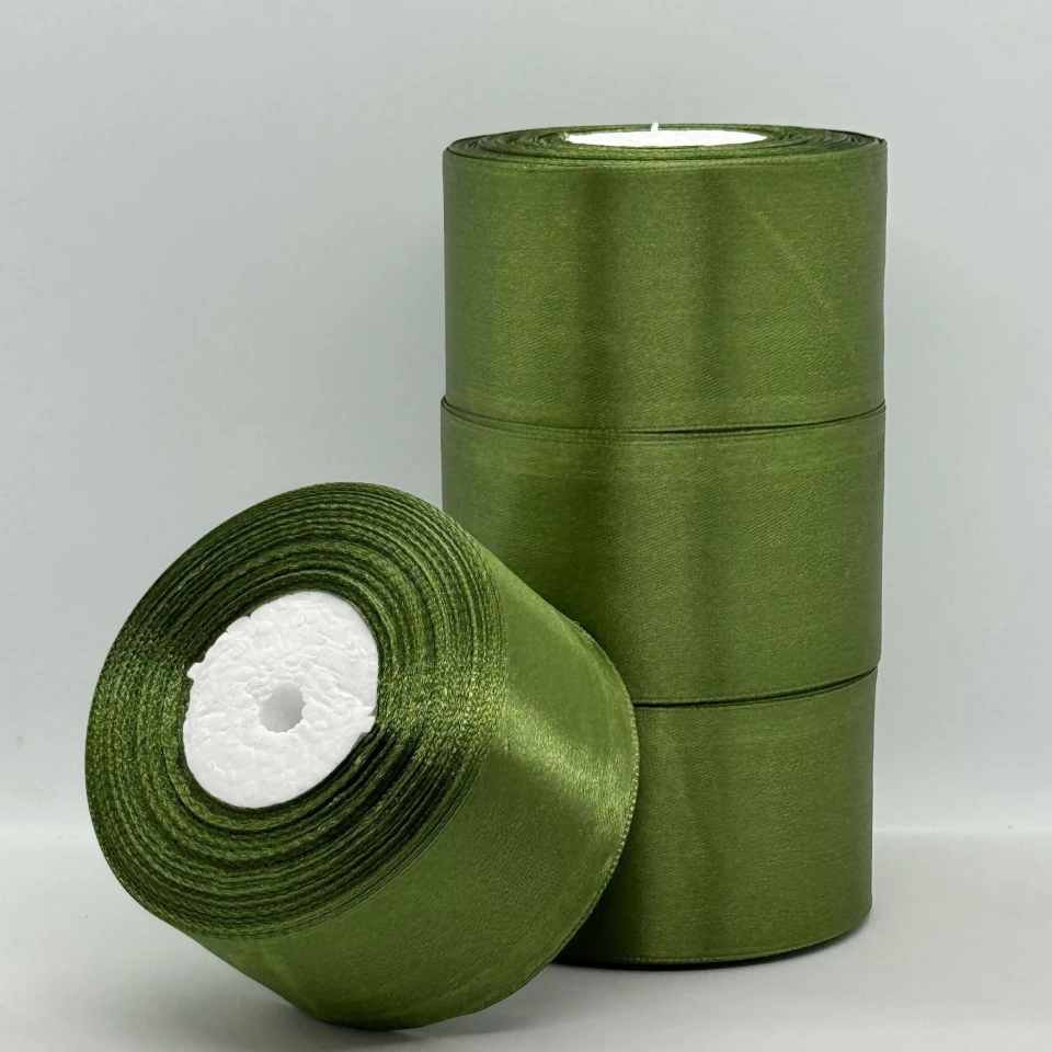 Стрічка атласна 5 см (4*36 ярдів), 112 горчичний