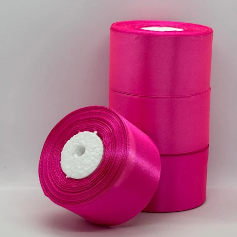 Стрічка атласна 5 см (4*36 ярдів), 190 рожевий