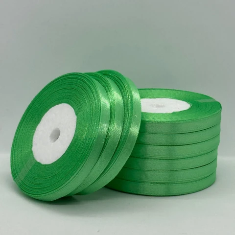 Стрічка атласна 0.6 см (10*36 ярдів), 75 салатовий
