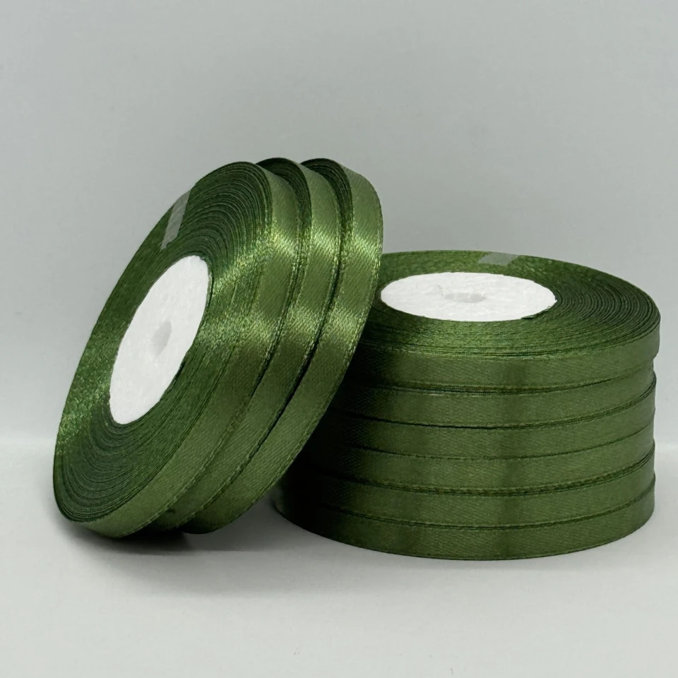 Стрічка атласна 0.6 см (10*36 ярдів), 112 горчичний