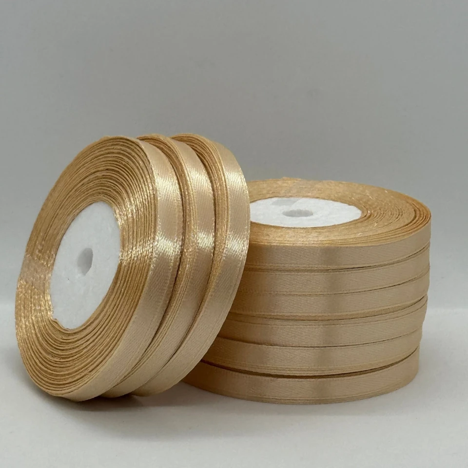 Стрічка атласна 0.6 см (10*36 ярдів), 155 бежевий