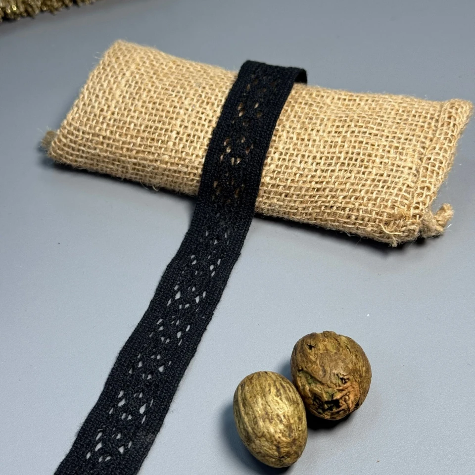 Мереживо макраме А 6038 2,5 см.(100 ярдів/91,4 м.), чорний