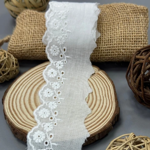 Мереживо прошва 10032 5,5 см(30 ярдів/27,4 м.), білий