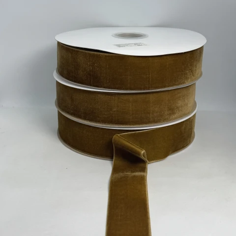 Стрічка оксамит 3.8 см (25 ярдів/22,75 м.), 86 бронзовий