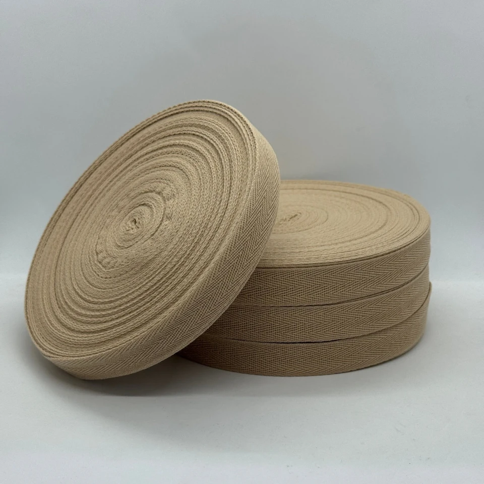 Стрічка кіпер 2 см (20) (40м.), 2329 золото+бежевий