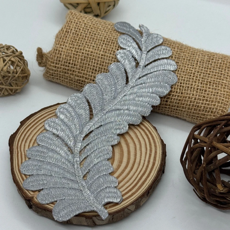 Аплікація клейова люрекс 3699 (20 шт.), срібло