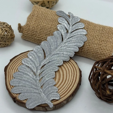 Аплікація клейова люрекс 3699 (20 шт.), срібло