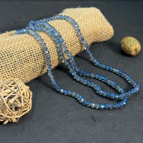 Хрусталь на нитці 6 мм (10*83 шт.), М099 світло небесний